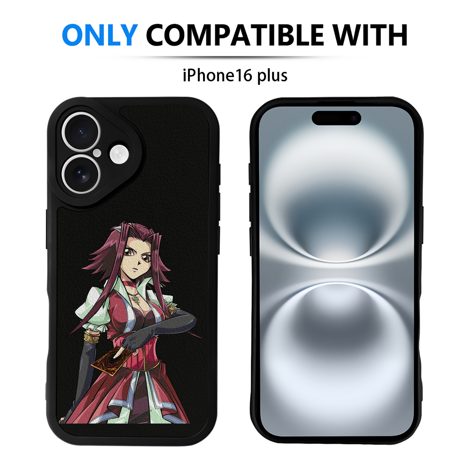 （画像用） 遊☆戯☆王 Yu-Gi-Oh! 【iPhone 16シリーズ対応】シリコンスマホケース（レザー調） 材質：シリコン